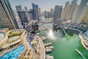 Overlooking Marina Canal Views from Living to Bedroom, The Address Residences, Dubai Marina by Deluxe Holiday Homes